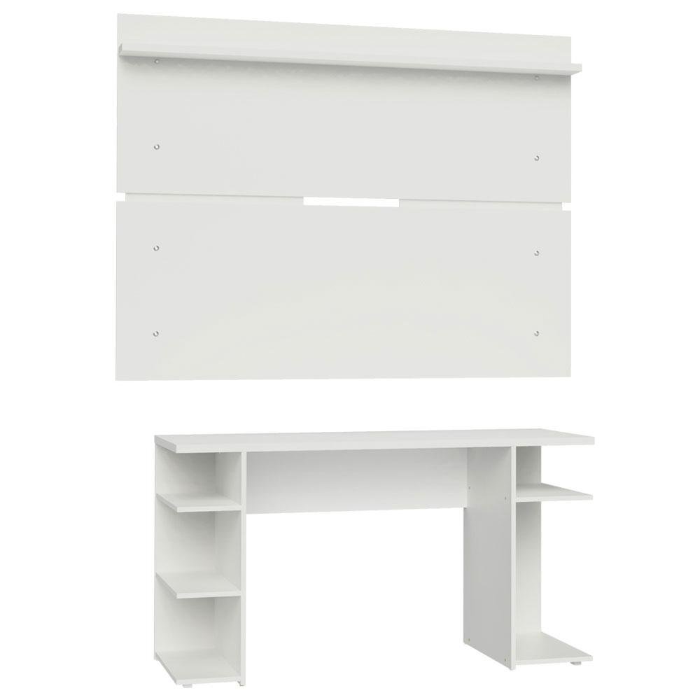 Mesa para Computador Gamer e Painel Tv Madesa - Branco - 1