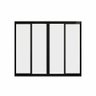 Janela de Correr 4 Folhas S/ Grade Aluminio Preto 1.00 X 1.50 Linha Modular - Hale - 1