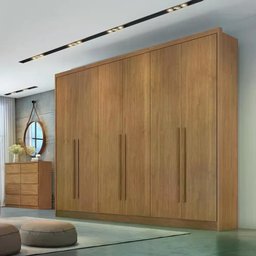 Guarda Roupa Robust 6 Portas 8 Gavetas Cor:cumaru - 5