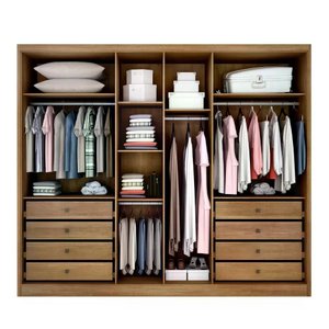 Guarda Roupa Robust 6 Portas 8 Gavetas Cor:cumaru