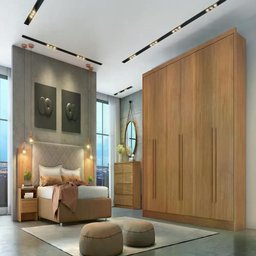 Guarda Roupa Robust 6 Portas 8 Gavetas Cor:cumaru - 3
