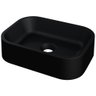 Cuba de Apoio Retangular para Banheiro Lavabo C01 Br37w Preto Matte Fosca - Lyam - 1