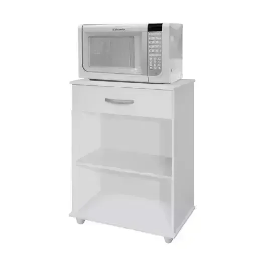 Ver imagem 4 de Balcão Multiuso para Micro-ondas 302 Armário de Cozinha 2 Portas 1 Gaveta Branco