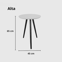 Ver imagem 2 de Conjunto de Mesa Lateral Pé Palito Redonda Preto