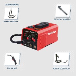 Inversora Solda Tekna-migmma Tw120i Profission + Arame 220v - 5