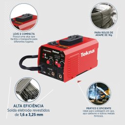 Inversora Solda Tekna-migmma Tw120i Profission + Arame 220v - 4