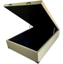 Ver imagem 2 de Cama Box Baú Viúvao Sintético Bege Com 128cm de Largura