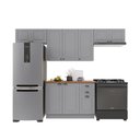 Ver imagem 2 de Cozinha Modulada Completa Americana 100% MDF 280cm com Rodapé Provence Multimóveis Crink-CPL013