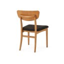 Ver imagem 2 de Cadeira Blues de Madeira Eucalipto Nobre com Encosto Estofado Ergonômico-Facinatta Preto-Grafite