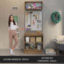 Ver imagem 7 de Kit com Balcão e Armário Aéreo Multiuso 80cm Rustic/preto Agata Madesa Rustic/preto