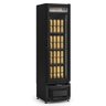 Cervejeira Vertical Porta de Vidro Gcb23evlb Gelopar Expositor 228 Litros All Black 220v - 1