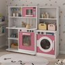 Cozinha e Máquina de Lavar em Mdf Altura 100cm para Crianças Pequenas:rosa - 2