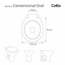 Ver imagem 3 de Tampa de Vaso Sanitário com Amortecedor Convencional Oval Branco para Bacia Celite
