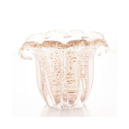 Vaso de Vidro Italy Dourado 15,5cm X 12cm X 12,5cm - 2