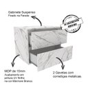 Ver imagem 5 de Conjunto Para Banheiro Armarios Com Cuba E Espelho BN9 Marmore Branco Tecno Mobili