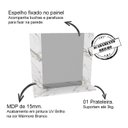 Ver imagem 6 de Conjunto Para Banheiro Armarios Com Cuba E Espelho BN9 Marmore Branco Tecno Mobili