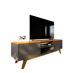 Rack Viena 1.8 P/ Tv até 75 Pol Sala de Estar-oferta:cinza/freijó - 5