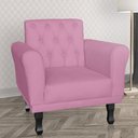 Ver imagem 4 de Poltrona Decorativa Classic Capitonê Suede Diversas Cores - DS Estofados - Rosa