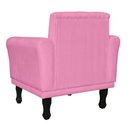 Ver imagem 3 de Poltrona Decorativa Classic Capitonê Suede Diversas Cores - DS Estofados - Rosa