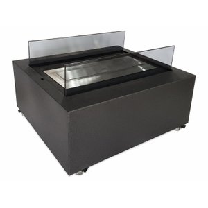 Lareira Eco Classe a Álcool - Mesa Centro Aço Queimador 50cm