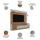 Ver imagem 3 de Estante Painel para Tv 75 Pol 210cm Shay Cinamomo/off B02 - Mpozenato