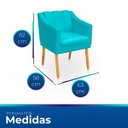 Ver imagem 7 de Kit Poltrona Cadeira para Sala Confortável e Moderna Mila Suede