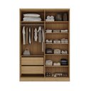 Ver imagem 4 de Guarda Roupa Modulado 2,40m Portas Reflecta C/ Led 100% Mdf Cor:olmo