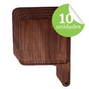 Ver imagem 2 de Kit 10 Tabua de Corte Madeira Rustica Hamburguer Cozinha Top