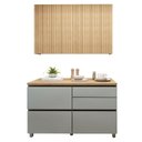 Ver imagem 2 de Cozinha Completa Modulada 2 Peças 3 Portas 4 Gavetas Norten Marrom/Verde/Nature