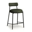 Ver imagem 7 de Banqueta Cozinha Alta com Encosto Industrial Preto Londres PU Verde D03 - D’Rossi