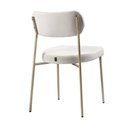 Ver imagem 3 de Conjunto 2 Cadeiras Lavínia Linho Bege/aço Champanhe - Salaone