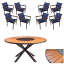 Ver imagem 1 de Conjunto de Mesa Jantar 1,80m Completo 8 Cadeiras Confortáveis