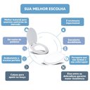 Ver imagem 4 de Assento Sanitário Tampa de Vaso Branco Resina Poliester Alpinia para Bacia Fiori