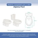 Ver imagem 3 de Assento Sanitário Tampa de Vaso Branco Resina Poliester Alpinia para Bacia Fiori