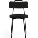 Ver imagem 6 de Kit 06 Cadeiras Decorativas Estofada Para Sala De Jantar Barcelona L02 Poliéster Preto - Lyam Decor