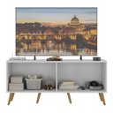 Ver imagem 2 de Rack Retrô para Tv até 50 Polegadas com 4 Portas Multimóveis Mp1071 Branco/natural