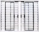 Ver imagem 1 de Janela de Aluminio Veneziana 6 Folhas sem Grade Linha Leve:1,00 X 1,00/brilhante