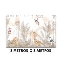 Ver imagem 3 de Papel de Parede Foto Mural Infantil Animais Safari - 3 Metros X 3 Metros