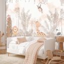 Ver imagem 1 de Papel de Parede Foto Mural Infantil Animais Safari - 3 Metros X 3 Metros