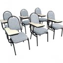 Ver imagem 1 de Kit com 6 Cadeiras para Auditórios Linha Hotel Cinza