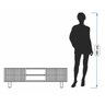 Rack Baixo 2 Portas de Correr Ripada - Madeira Maciça Lutz Home Decor 900 - 4