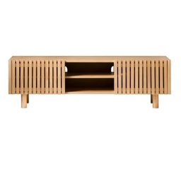 Rack Baixo 2 Portas de Correr Ripada - Madeira Maciça Lutz Home Decor 900 - 2