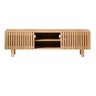 Rack Baixo 2 Portas de Correr Ripada - Madeira Maciça Lutz Home Decor 900 - 2