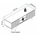 Ver imagem 3 de Rack Baixo 2 Portas de Correr Ripada - Madeira Maciça Lutz Home Decor 900