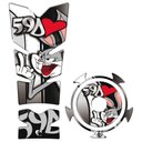 Ver imagem 1 de Kit Protetor Tanque e Bocal Adesivo Moto Yamaha Fz15 Pernalonga Vermelho Teu Adesivo