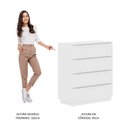 Ver imagem 5 de Comoda Madesa 4 Gavetas Branco Cor:branco