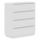 Ver imagem 3 de Comoda Madesa 4 Gavetas Branco Cor:branco