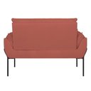 Ver imagem 2 de Poltrona Sofá Luxo Base Metal Preto Recepção Escritório Cor:rosa