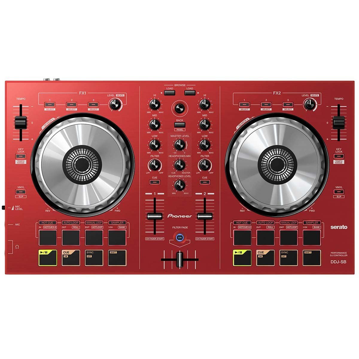 Controladora DJ c/ USB DDJSB Vermelha - Pioneer DDJ-SB-R