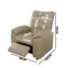 Poltrona para Leitura Reclinável Corino Bege Ocean Shop Jm - 4